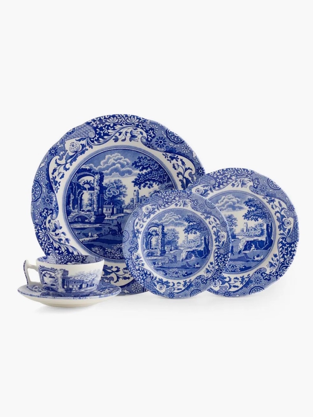 Spode Blue Italian 5-piece Dinnerware Setting